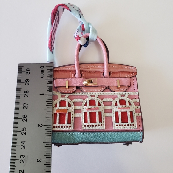 Handmade Tiny PU Leather Handbag Keychain Lovely Pendant Bag Earphone Case - Picture 5 of 11